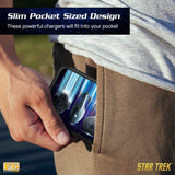 Star Trek SlimTriple Charging Power Bank with Ships of the Line Design - 10,000MAH
