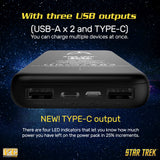 Star Trek SlimTriple Charging Power Bank with Ships of the Line Design - 10,000MAH
