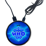 Doctor Who LOGO 60th Anniversary Qi Wireless Charger With Illuminated TARDIS & Built-In Power bank