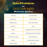 Doctor Who BAD WOLF TARDIS Portable Bluetooth® Speaker with LED’s and Sound Effects