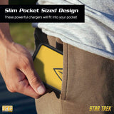 Star Trek Slim Triple Charging Power Bank With TOS Command Emblem - 10,000MAH