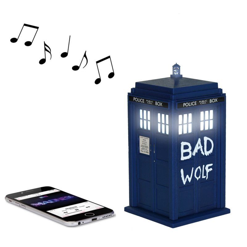 MASSIVE AUDIO / FAMETEK ANNOUNCES NEW BAD WOLF TARDIS WIRELESS SPEAKER