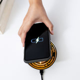 Star Trek Strange New Worlds Qi Wireless Charger With Illuminated Orange ENTERPRISE Emblem & Built-In Power Bank