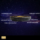 Star Trek Strange New Worlds Qi Wireless Charger With Illuminated Orange ENTERPRISE Emblem & Built-In Power Bank