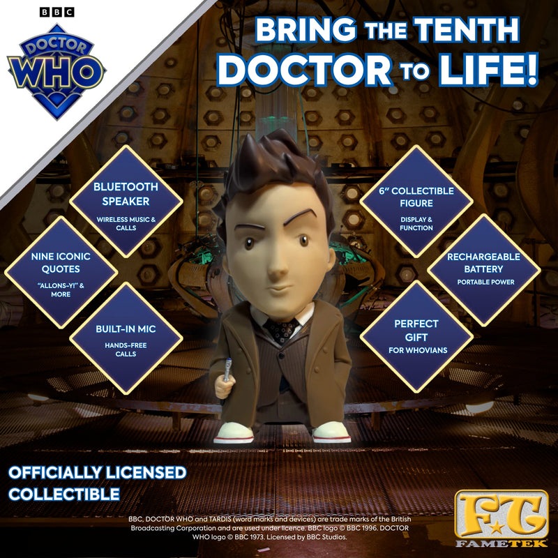 BUNDLE: DOCTOR WHO™ TENTH DOCTOR TALKING FIGURE & TARDIS BLUETOOTH® SPEAKERS