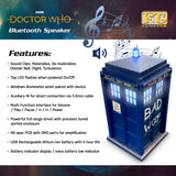 BUNDLE - Doctor Who Bad Wolf Tardis Wireless Bluetooth Speaker with Doctor Who Tardis Qi Wireless Charger with Built in Powerbank