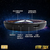 BUNDLE - Star Trek Enterprise 1701-D Bluetooth Speaker, with Starfleet Command Qi Charger