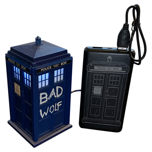 BUNDLE - Doctor Who Bad Wolf Tardis Wireless Bluetooth Speaker with Doctor Who Power Bank
