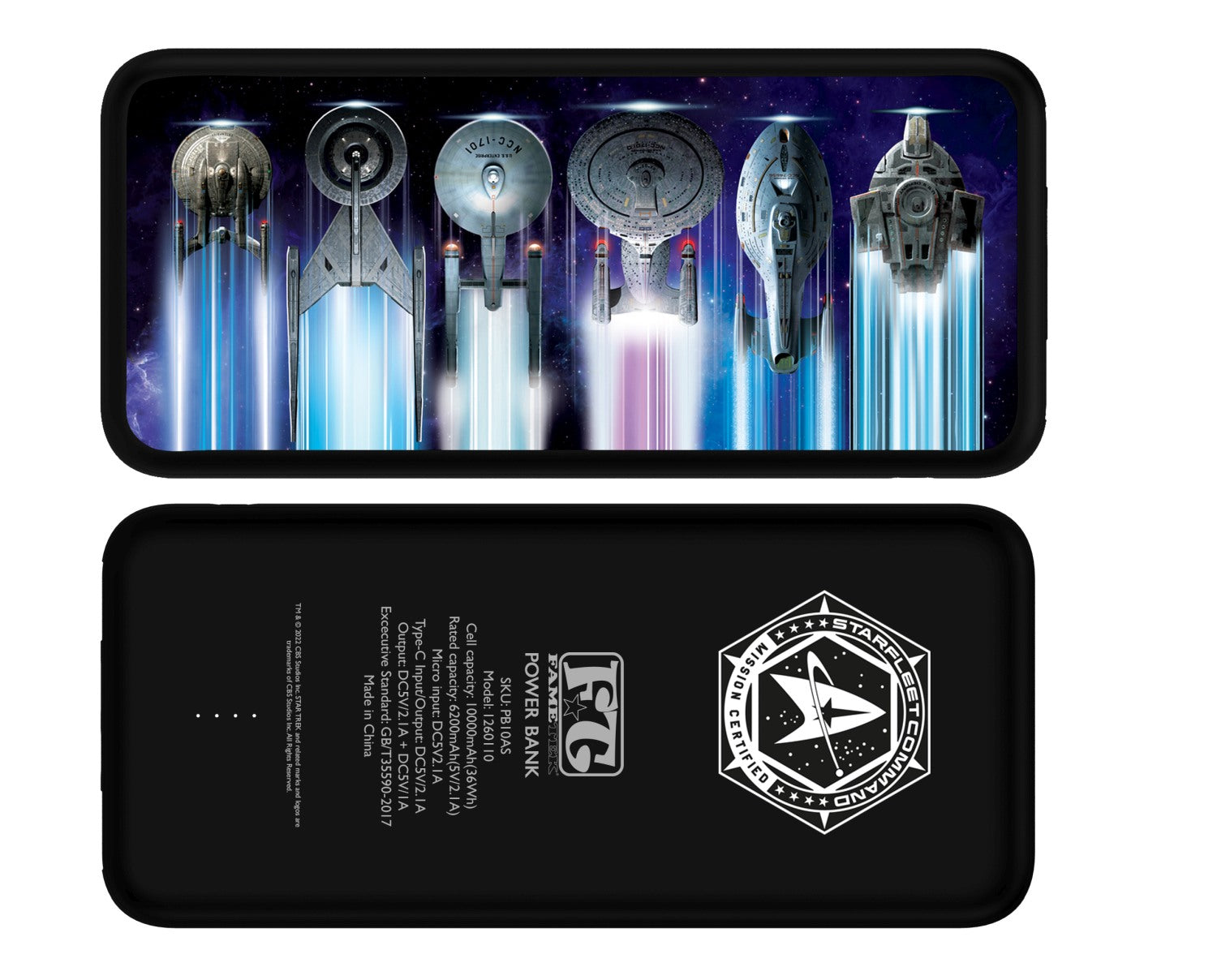 Star Trek™ Ships of the Line Slim 10,000mAh Triple Charging Power Bank