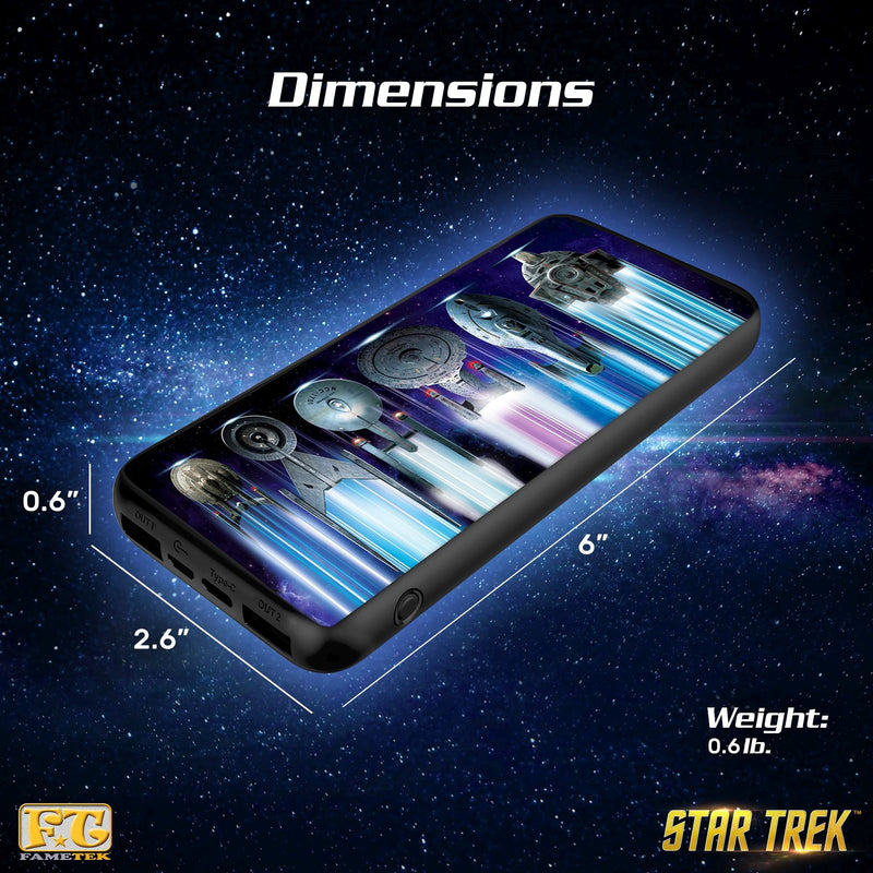 Star Trek™ Ships of the Line Slim 10,000mAh Triple Charging Power Bank