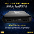 Star Trek™ Ships of the Line Slim 10,000mAh Triple Charging Power Bank