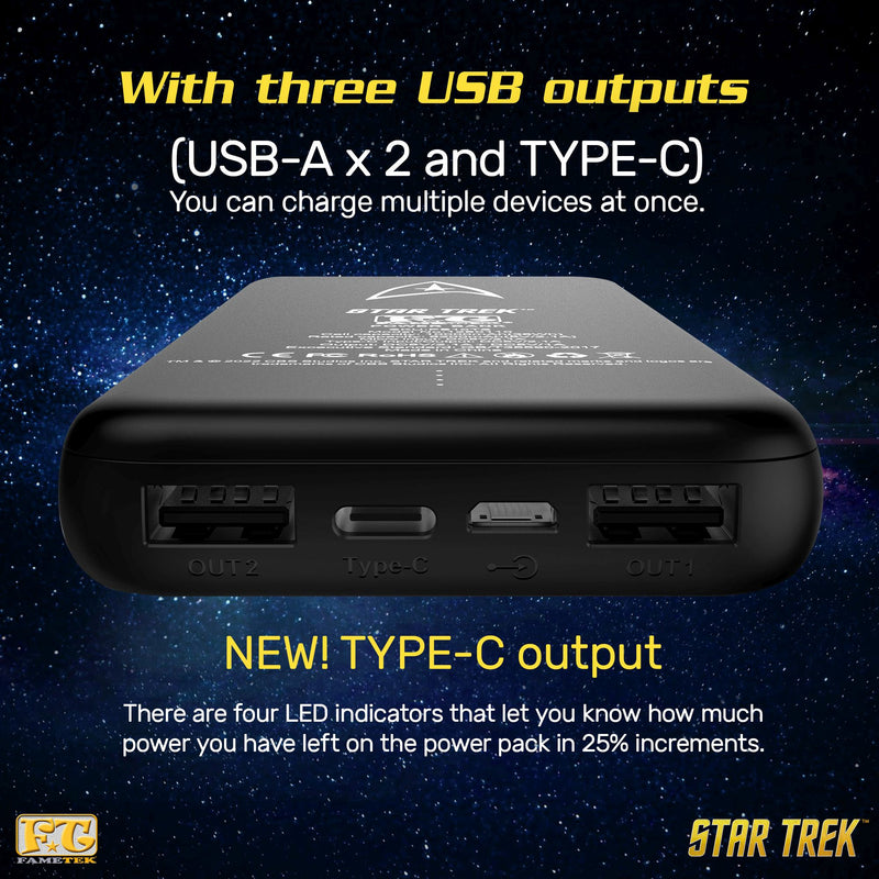 Star Trek™ Ships of the Line Slim 10,000mAh Triple Charging Power Bank