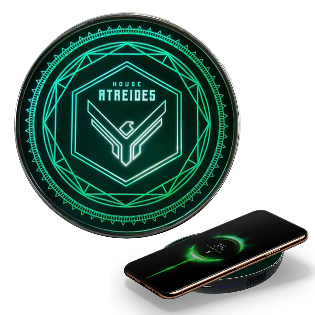 BUNDLE: DUNE™ SANDWORM WIRELESS SPEAKER & DUNE™ ATREIDES QI WIRELESS CHARGER