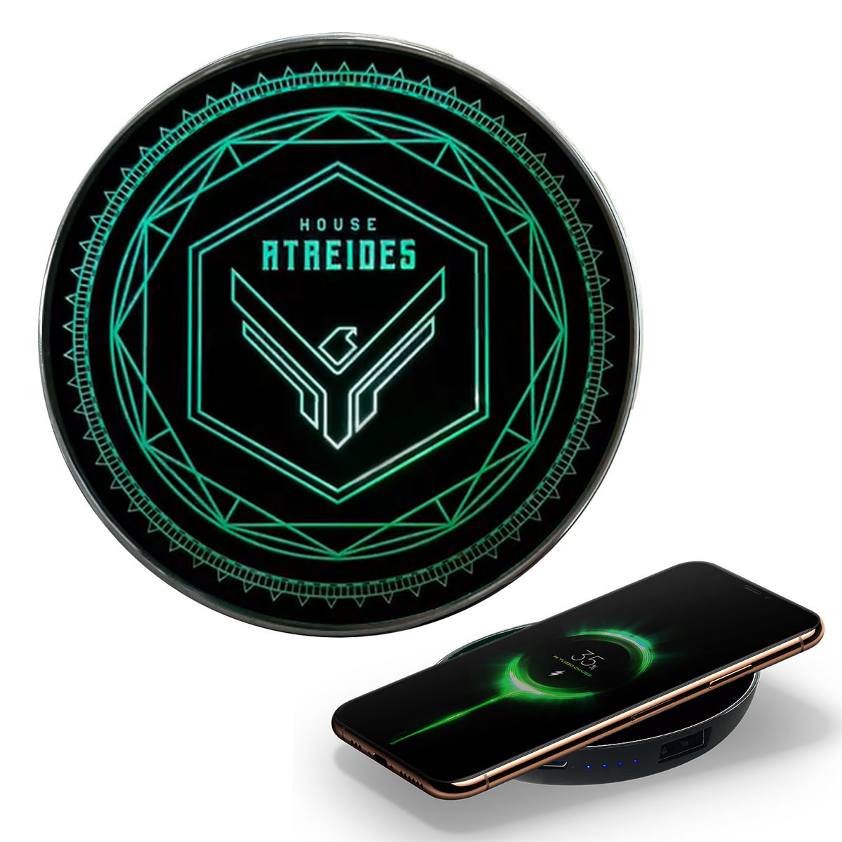 BUNDLE: DUNE™ SANDWORM WIRELESS SPEAKER & DUNE™ ATREIDES QI WIRELESS CHARGER