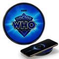 Doctor Who™ Logo 60th Anniversary Qi Wireless Charger with Illuminated TARDIS & Built-In Power Bank