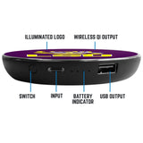 LSU Qi Wireless Charger With Illuminated Tigers Logo & Built-In Power bank