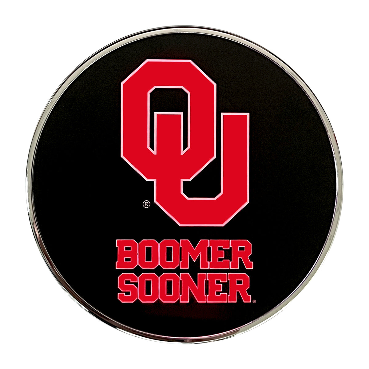 University of Oklahoma Qi Wireless Charger With Illuminated Boomer Sooner Logo & Built-In Power bank