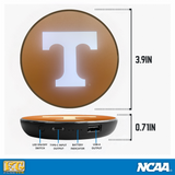 University of Tennessee Qi Wireless Charger With Illuminated Volunteers Logo & Built-In Power bank