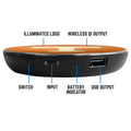 University of Tennessee Qi Wireless Charger With Illuminated Volunteers Logo & Built-In Power bank