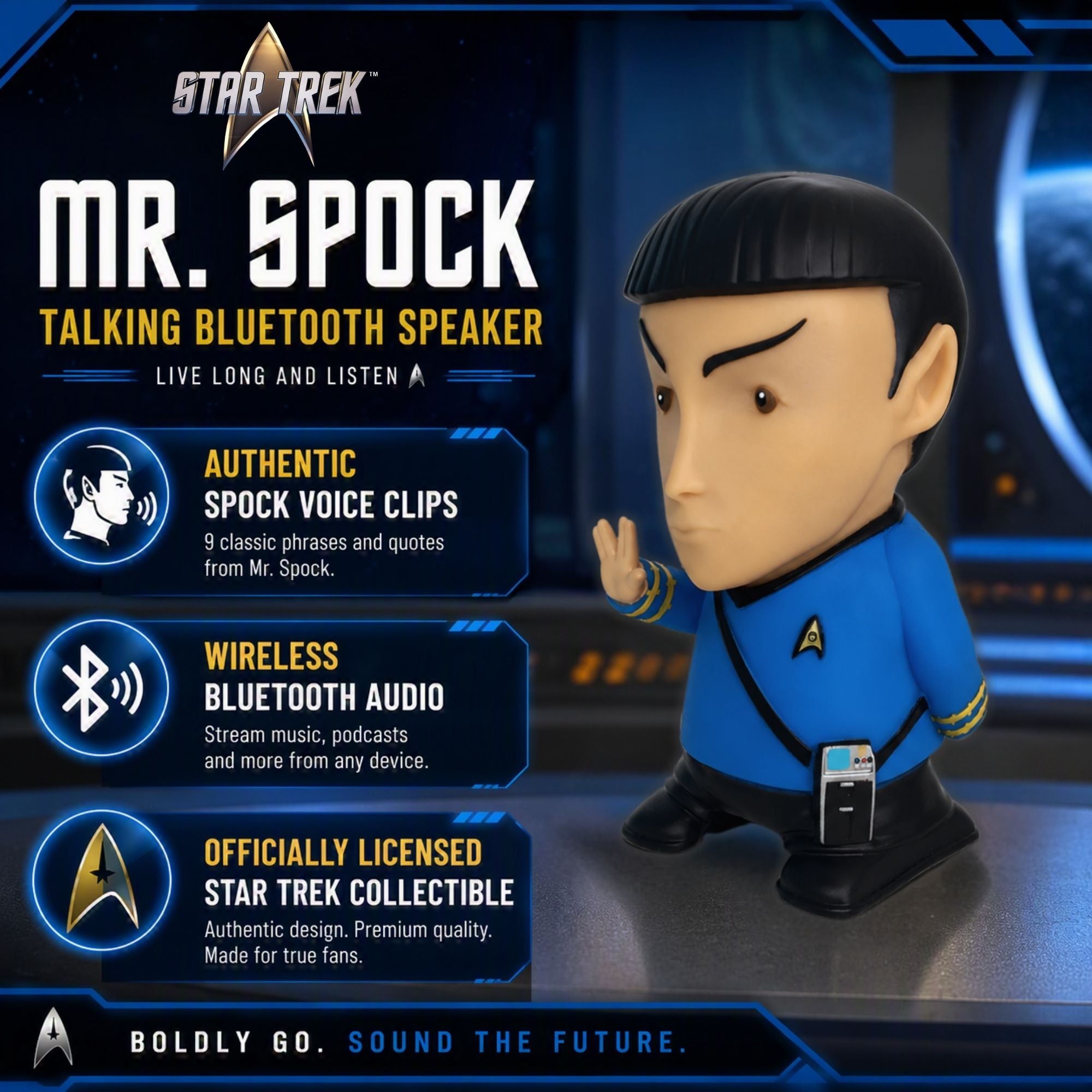 Star Trek™ Mr. Spock Talking Bluetooth Figure Speaker
