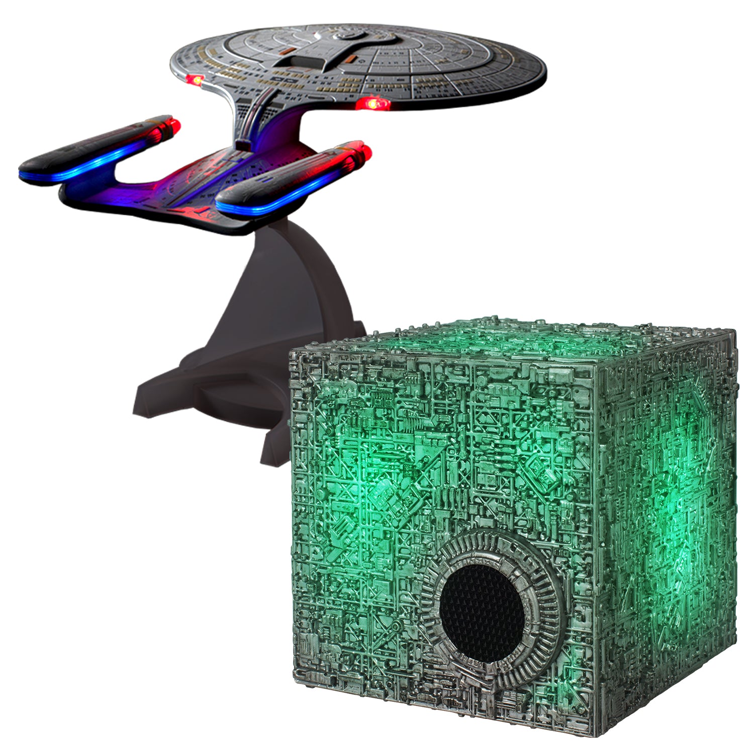 BUNDLE Star Trek™ Enterprise 1701-D & Borg Cube Bluetooth® Speaker Collection