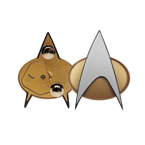 Star Trek The Next Generation Chirping Communicator Badge, TNG ComBadge (Non-Bluetooth)