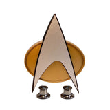 BUNDLE Star Trek The Next Generation Chirping Communicator Badge, with Star Trek USS Enterprise Bluetooth Speaker
