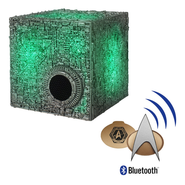 BUNDLE Star Trek The Next Generation Bluetooth ComBadge, with Star Trek BORG CUBE Bluetooth Speaker