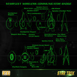 BUNDLE - Star Trek TNG Bluetooth ComBadge, with Starfleet Command Qi Charger