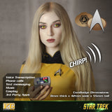 BUNDLE - Star Trek TNG Bluetooth ComBadge, with Starfleet Emblem Qi Charger