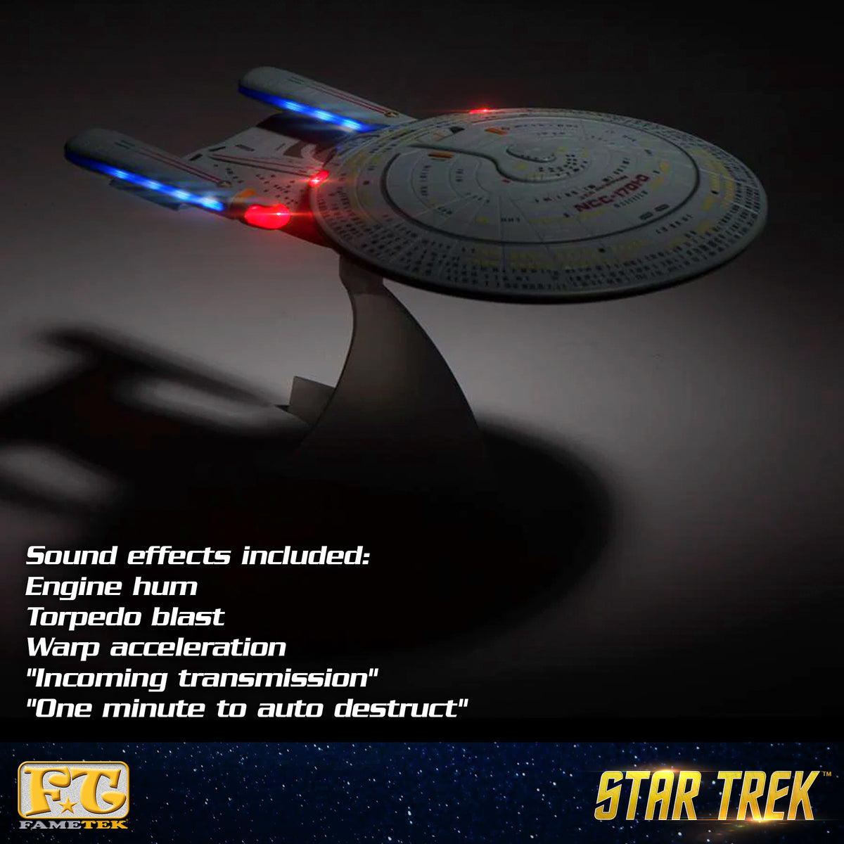 BUNDLE: STAR TREK™: THE NEXT GENERATION CHIRPING COMMUNICATOR BADGE & U.S.S. ENTERPRISE NCC-1701-D BLUETOOTH® SPEAKER