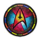 Star Trek Qi Wireless Charger With Illuminated Stained-glass Delta & Built-In Power bank