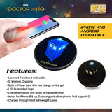 Doctor Who TARDIS Qi Wireless Charger With Illuminated TARDIS & Built-In Power bank