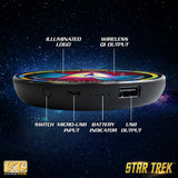 Star Trek Qi Wireless Charger With Illuminated Stained-glass Delta & Built-In Power bank