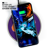 Clemson University Qi Wireless Charger With Illuminated Tigers Logo & Built-In Power bank