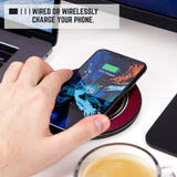 Florida State University Qi Wireless Charger With Illuminated FSU Logo & Built-In Power bank