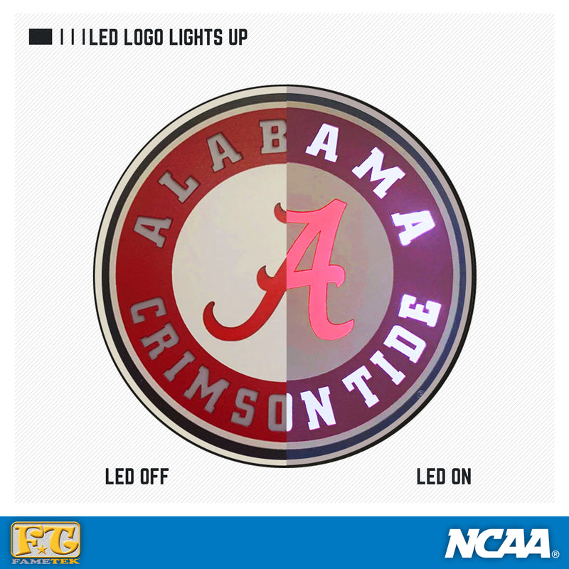 University of Alabama Qi Wireless Charger With Illuminated Bama Logo & Built-In Power bank