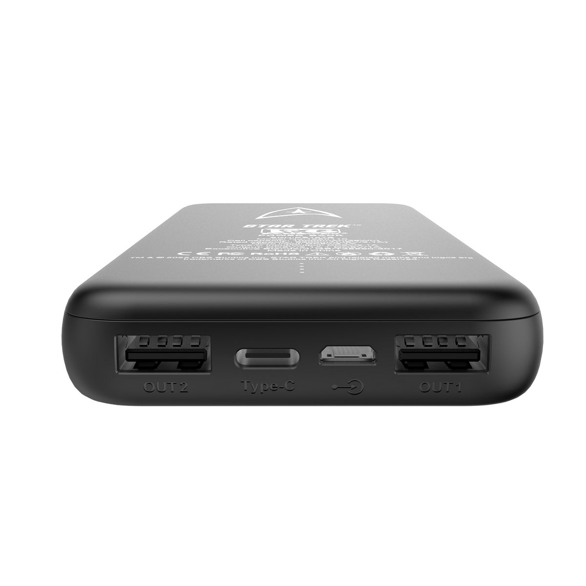 Star Trek Slim Triple Charging Power Bank With TOS Command Emblem - 10,000MAH