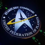 Star Trek Qi Wireless Charger With Illuminated STARFLEET Emblem & Built-In Power bank