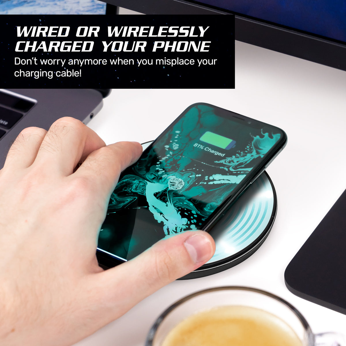 Star Trek Qi Wireless Charger With Illuminated Transporter Pad & Built-In Power bank