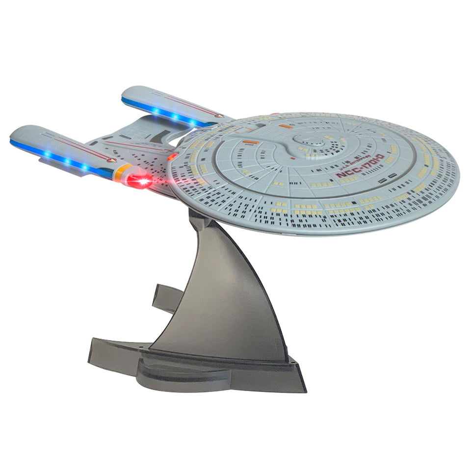 Fametek Star Trek Wireless Charger with Built-In Backup Battery for Wired USB and Wireless charging. Portable Phone Charger with Stained-Glass