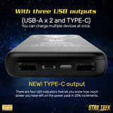 Star Trek TNG Slim 10,000mAh Triple Charging Power Bank With LCARS Design